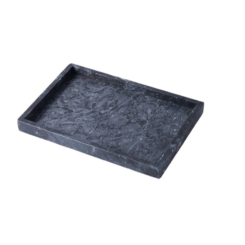 Black White Gray Marble Tray Cosmetics Toiletries Storage Tray