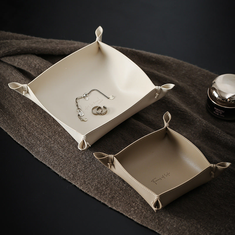 minimalist leather tray modern home organization