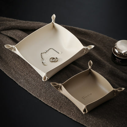 minimalist leather tray modern home organization