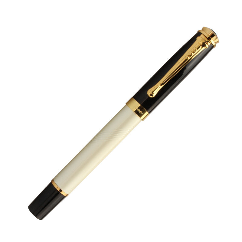 writing instrument with glossy finish on neutral background