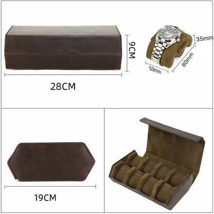 8 slot watch storage box interior compartments soft lining