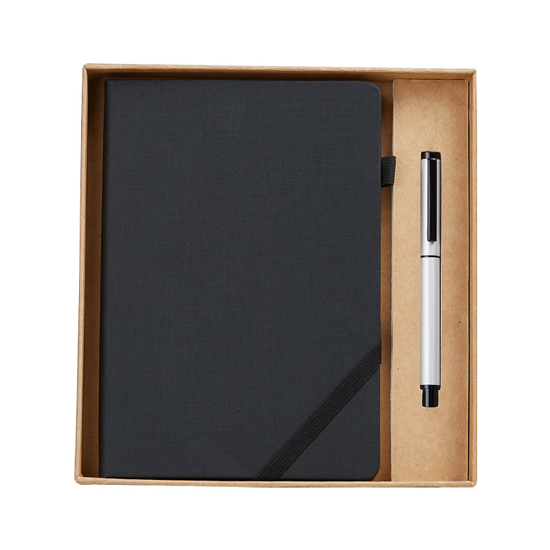 minimalist notebook set on modern desk with clean workspace setup