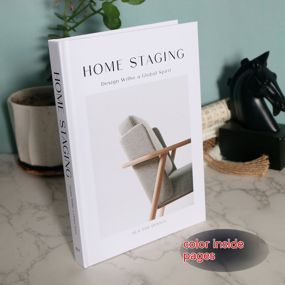 Decorative Hardcover Faux Book Stack – Reversible Luxury Decor