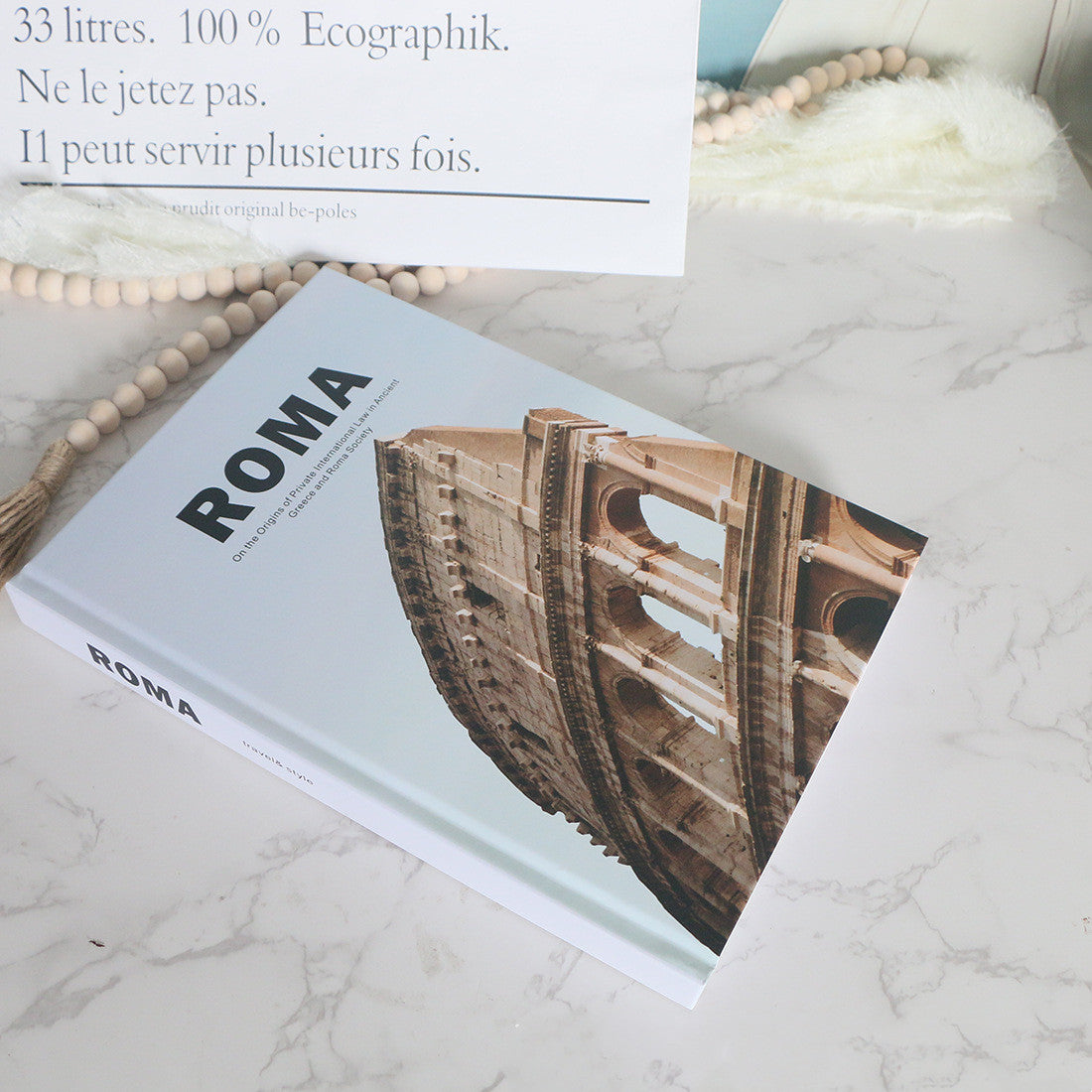 Decorative Hardcover Faux Book Stack – Reversible Luxury Decor