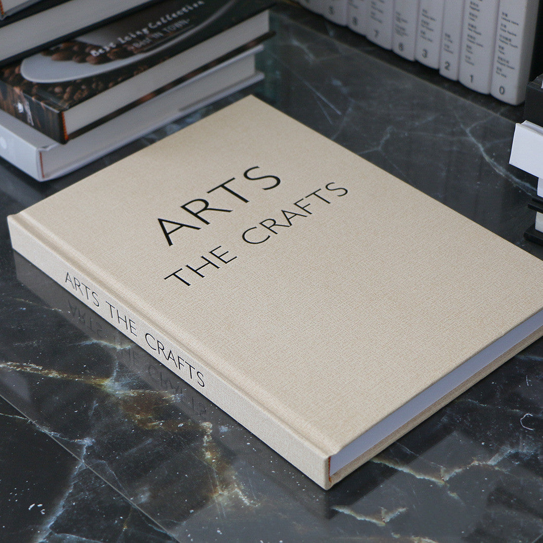 Decorative Hardcover Faux Book Stack – Reversible Luxury Decor