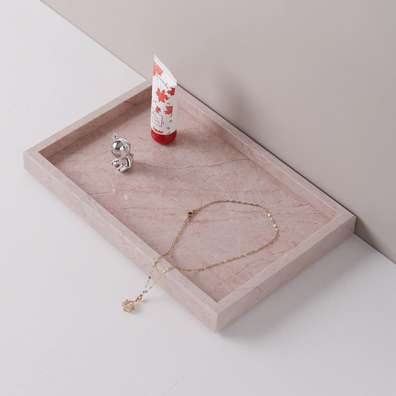 Black White Gray Marble Tray Cosmetics Toiletries Storage Tray