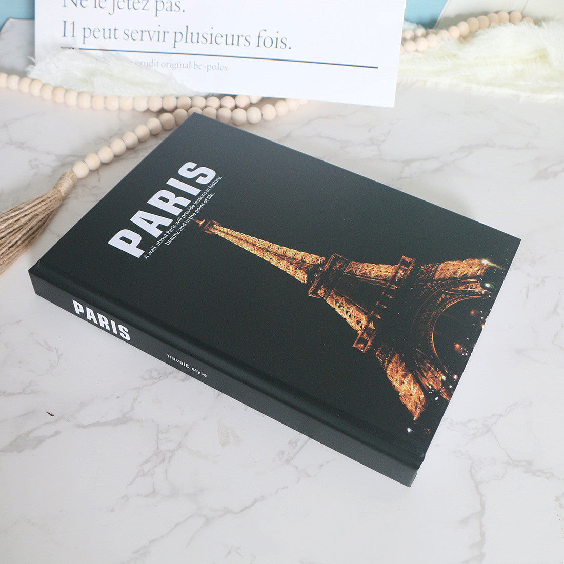 Decorative Hardcover Faux Book Stack – Reversible Luxury Decor