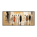 contemporary abstract city scene wall art painting
