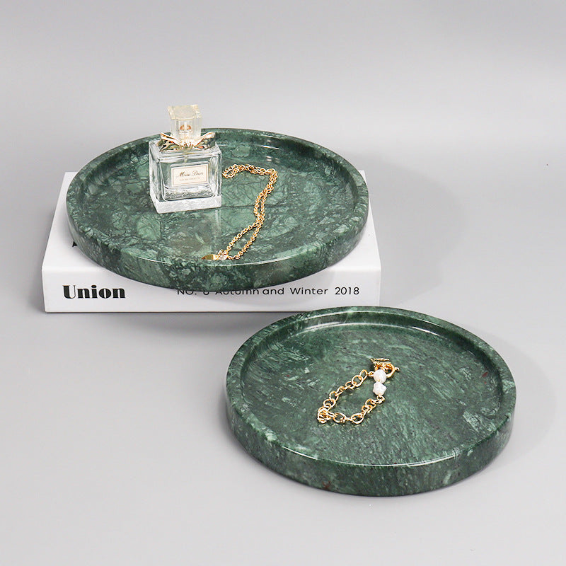 green marble decorative tray modern living room styling