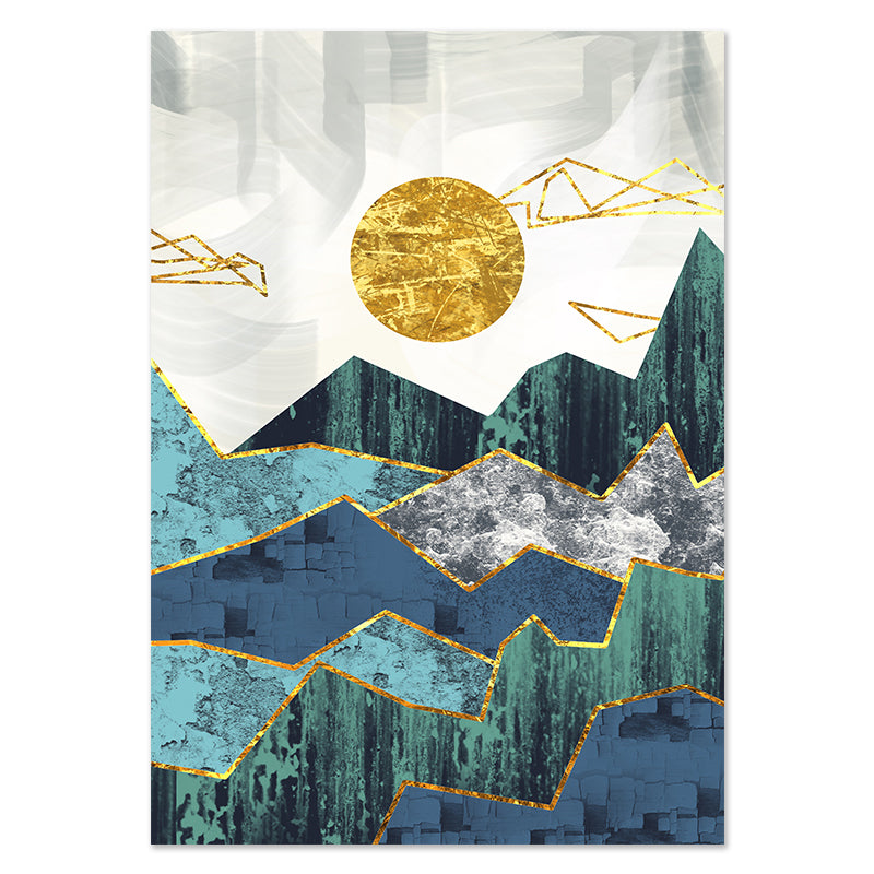 nordic style wall art above bed calming decor