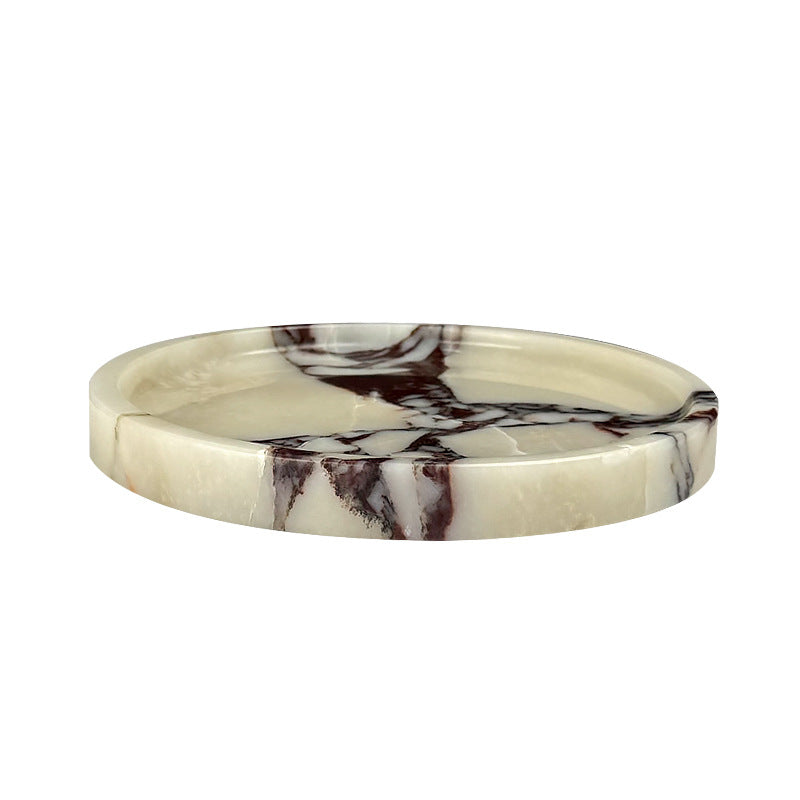 minimalist marble tray for coffee table styling