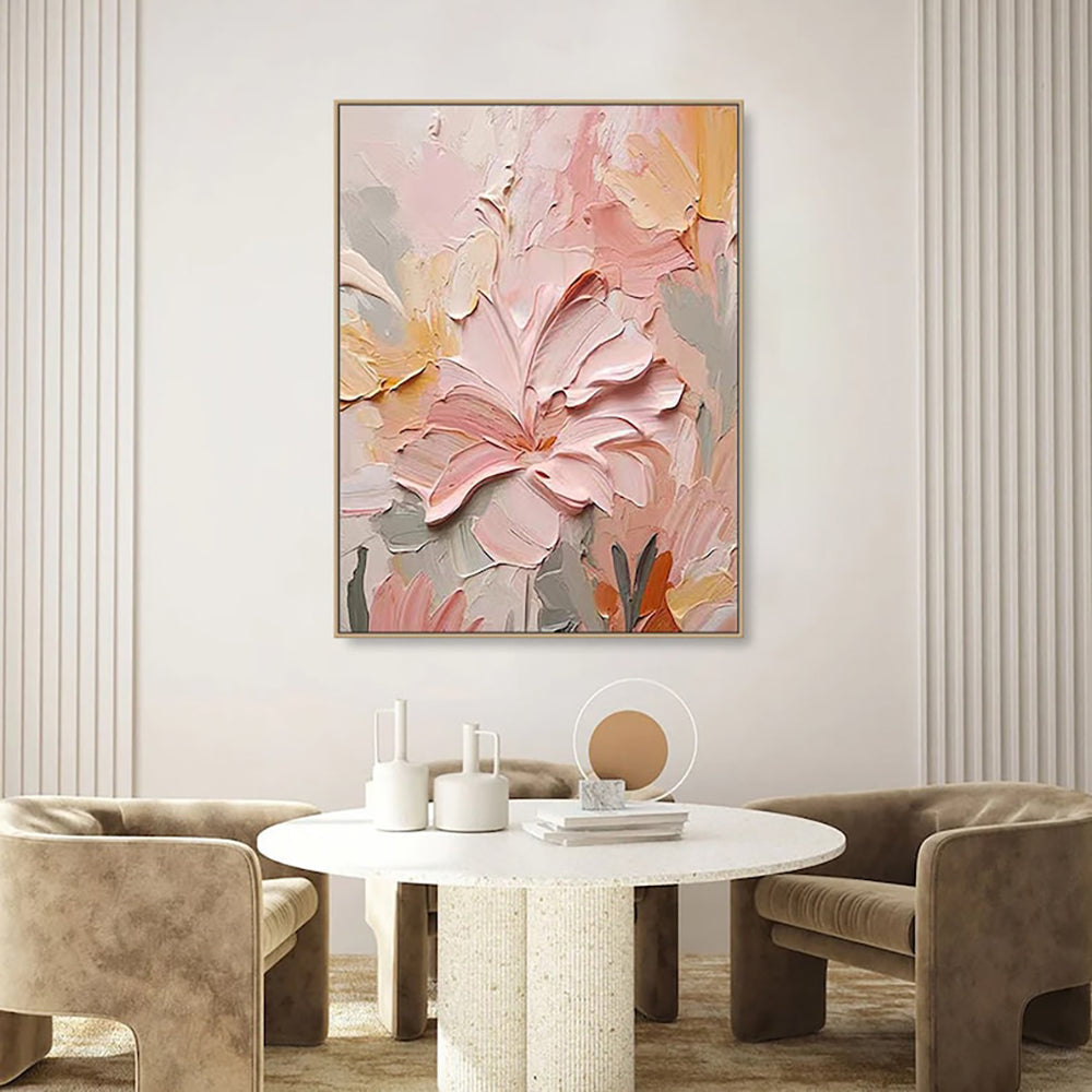 modern minimalist floral canvas wall art