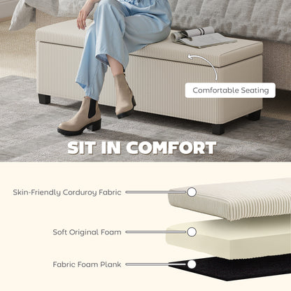 modern storage bench with hidden compartment neutral decor