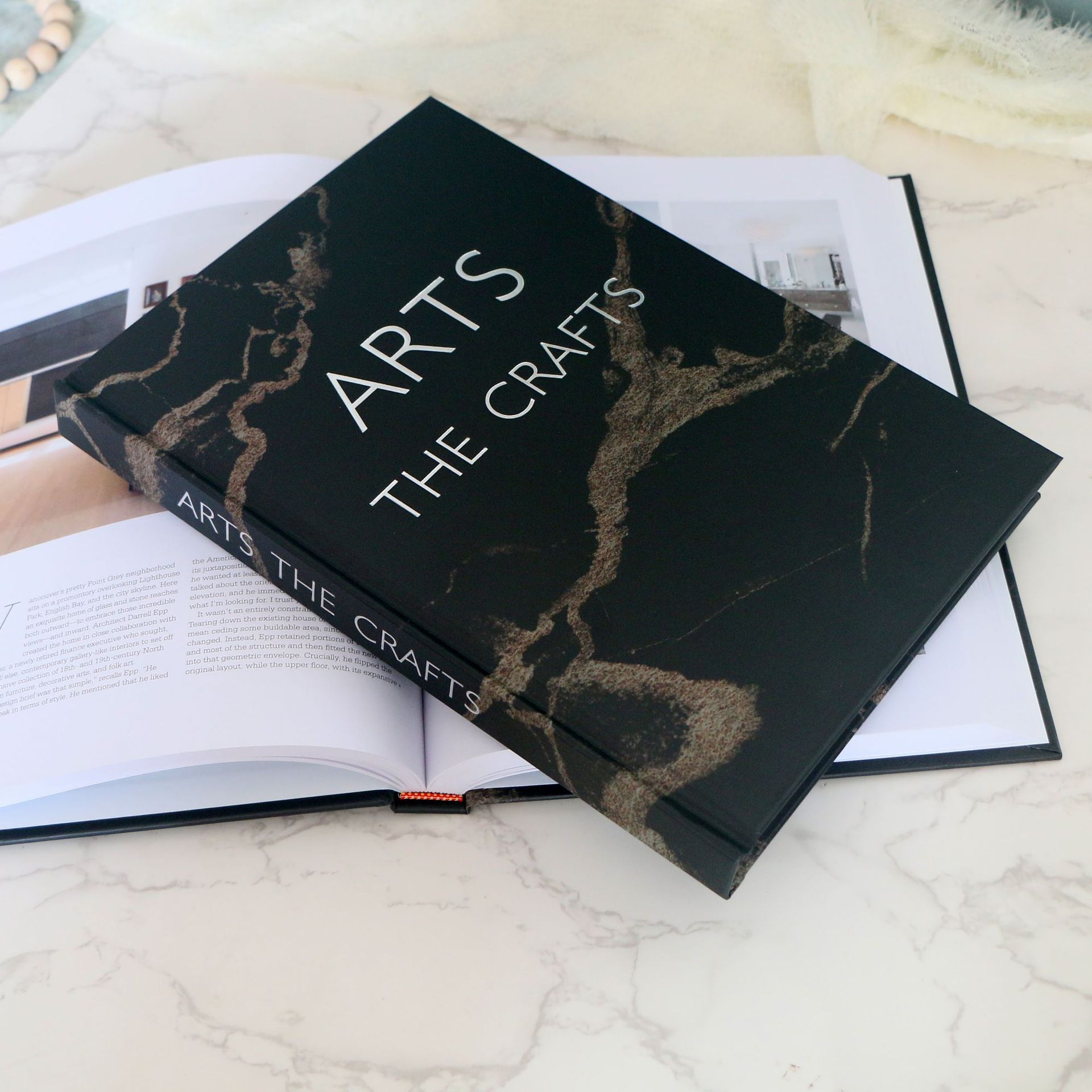 Decorative Hardcover Faux Book Stack – Reversible Luxury Decor