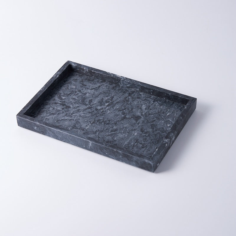 Black White Gray Marble Tray Cosmetics Toiletries Storage Tray