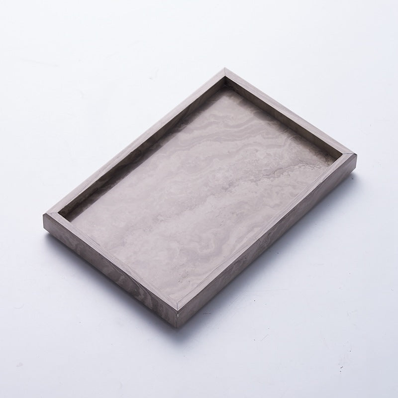 Black White Gray Marble Tray Cosmetics Toiletries Storage Tray