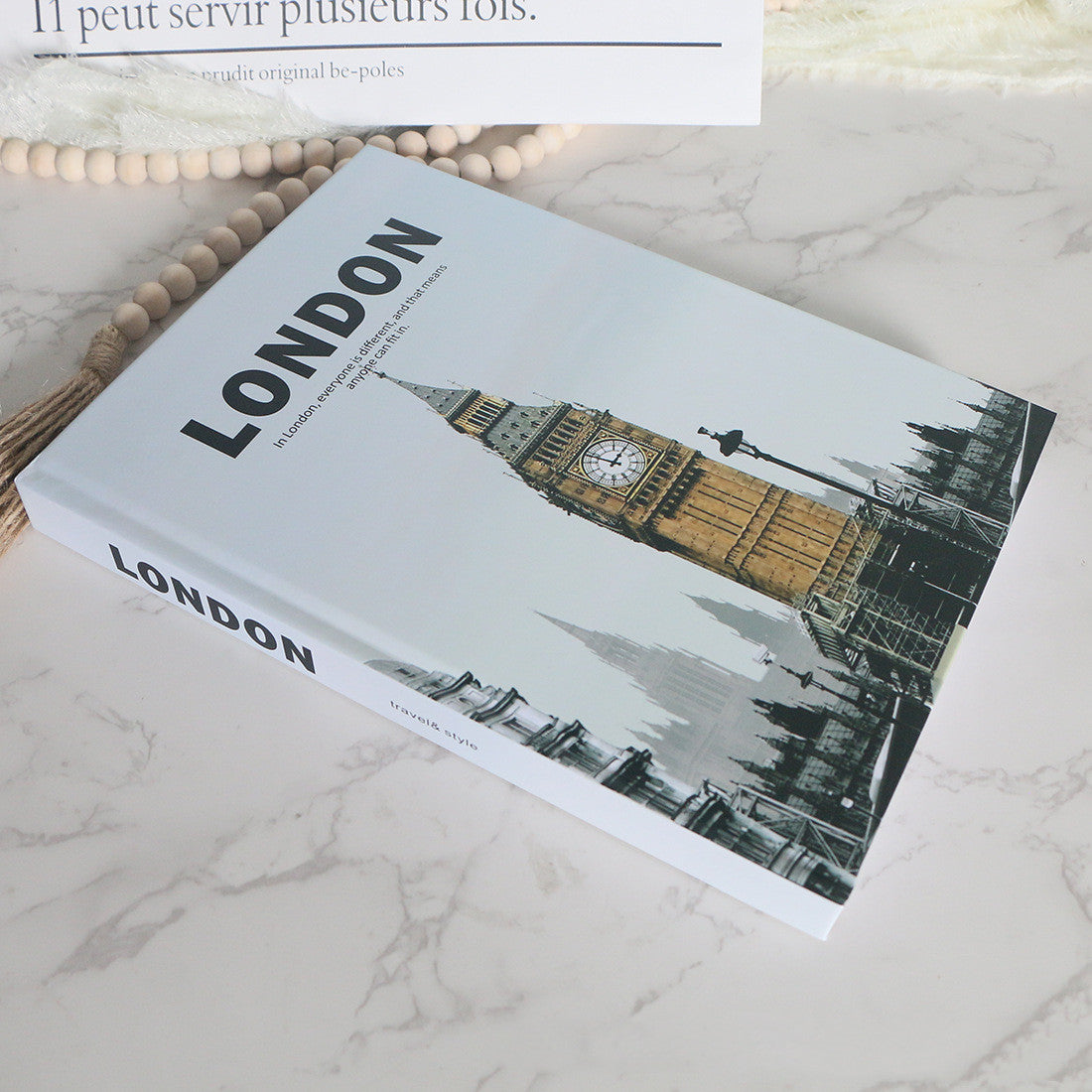 Decorative Hardcover Faux Book Stack – Reversible Luxury Decor