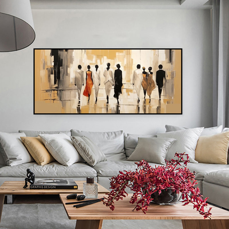 modern minimalist wall art street scene oil painting
