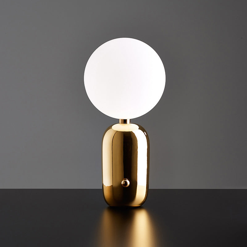 Nordic minimalist bedside table lamp with warm ambient light