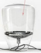 Scandinavian glass bedside table lamp with minimalist design