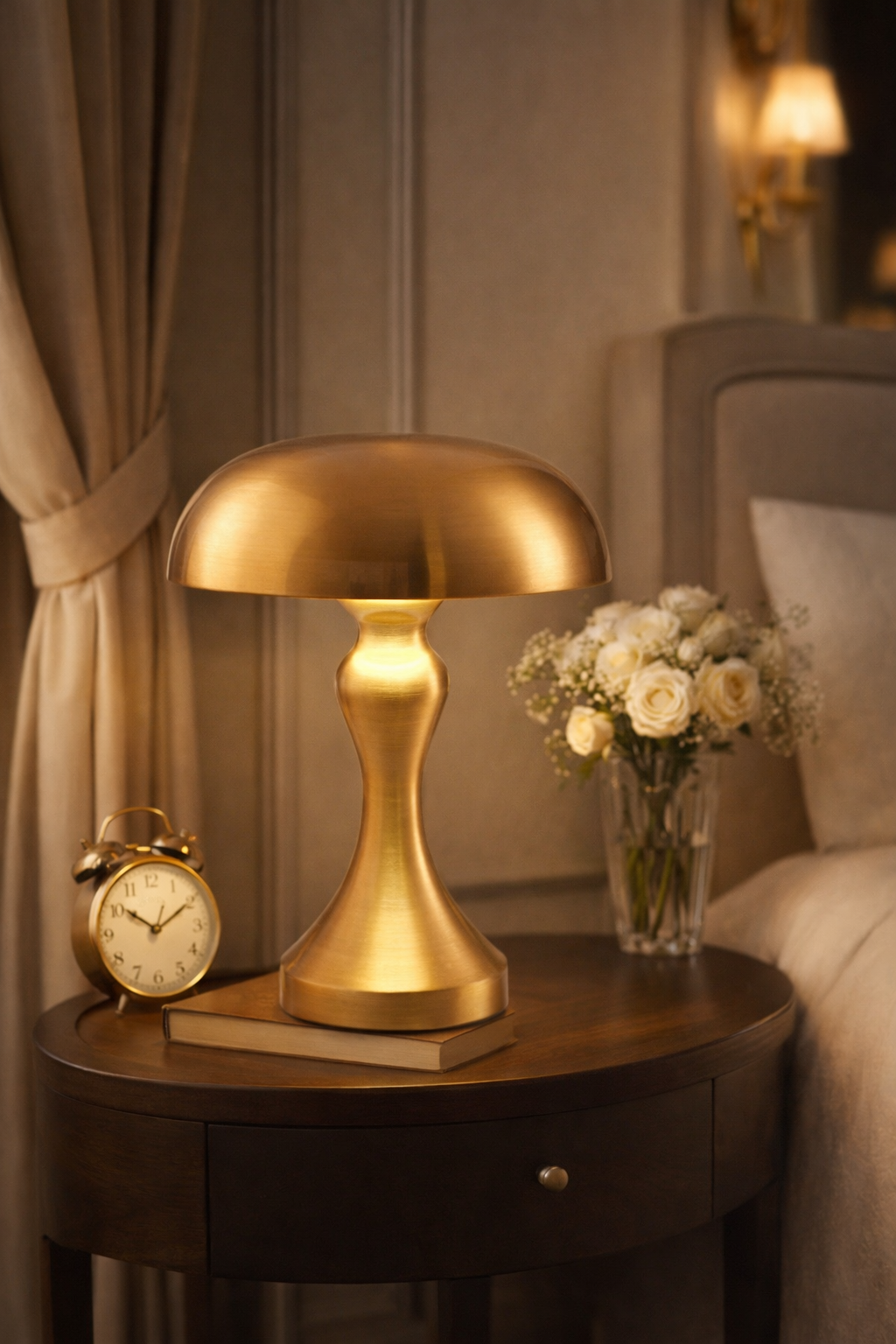 Modern Sculptural Table Lamp with Ambient LED Lighting