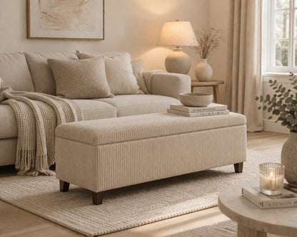 corduroy ottoman bench living room soft seating